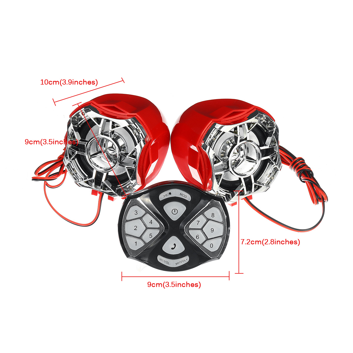 12V-Motorcycle-Handlebar-Audio-Stereo-Speaker-System-MP3-Player-USBSD-bluetooth-1753297