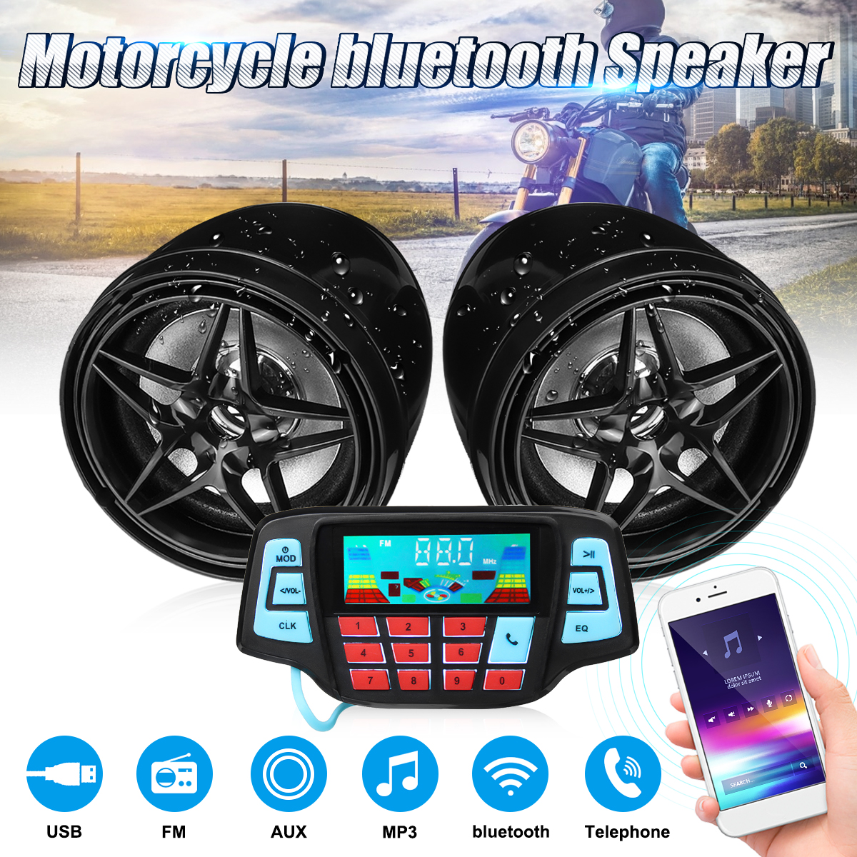 3inch-BT-Motorcycle-Audio-System-USB-SD-FM-Radio-MP3-Speakers-12V-1572472