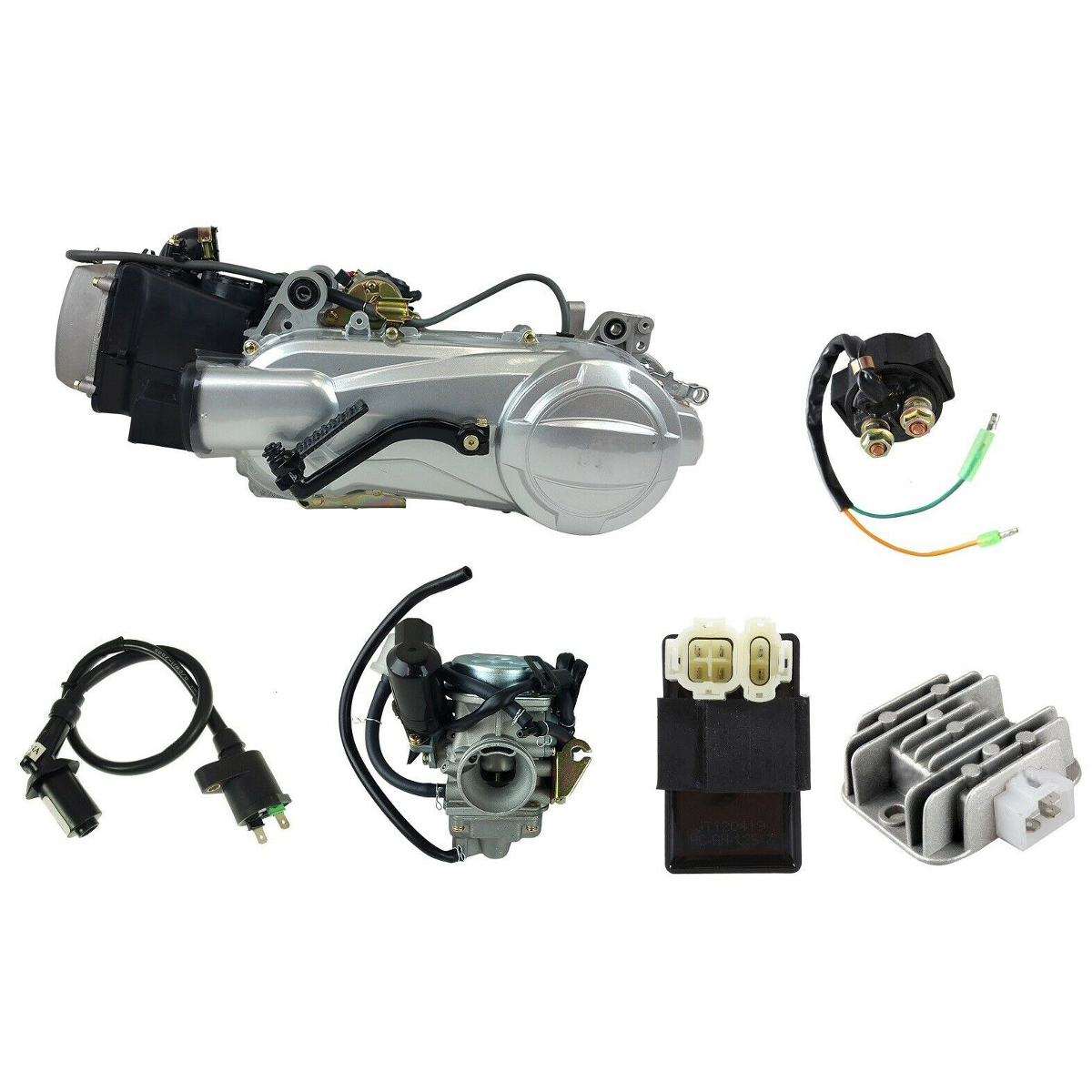 150cc-125cc-GY6-4-Stroke-Scooter-Motor-Complete-Engine-Kits-Carburetor-Ignition-Coil-Starter-Relay-C-1824518