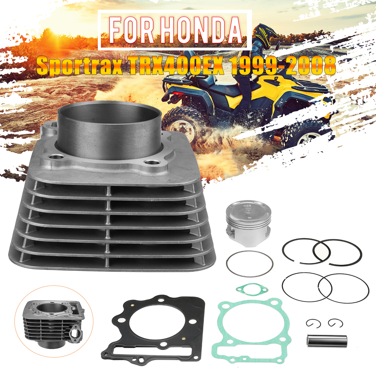85mm-Big-Bore-Cylinder-Piston-Gasket-Kit-Fits-For-Sportrax-TRX400EX-1999-2008-1768821