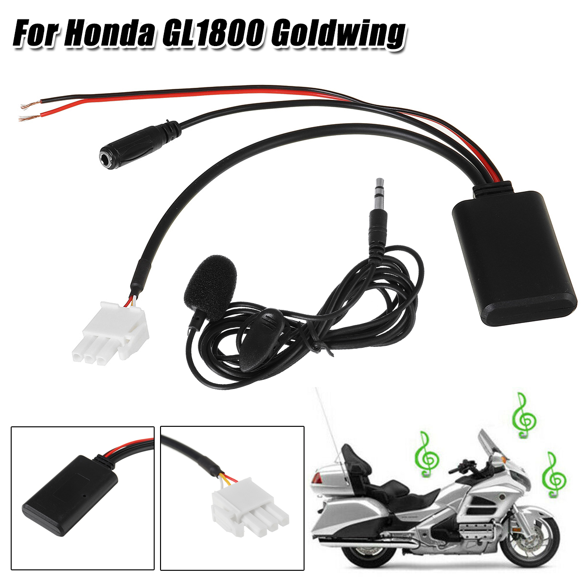 3-Pin-AUX-Audio-Cable-Adaptor-bluetooth-For-Honda-Goldwing-GL1800-5-12V-BT-5908-1702460