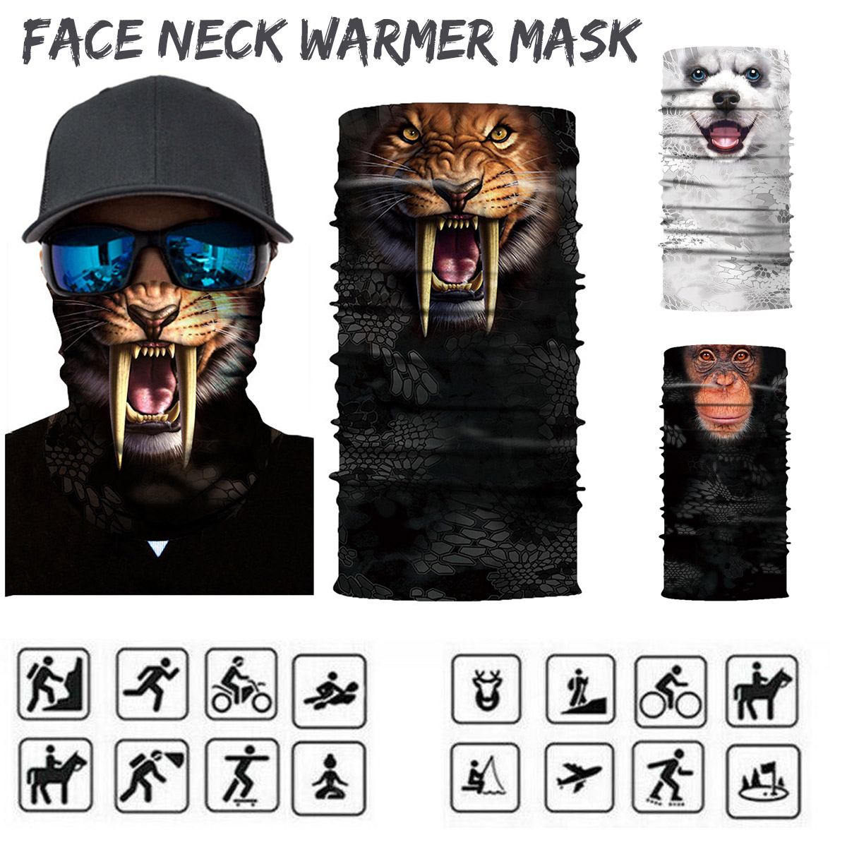 25x51cm-Outdoor-3D-Animal-Face-Neck-Warmer-Mask-Biker-Dust-Sunscreen-Headband-Cap-1726553