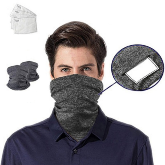 Kids-Dark-Gray-Head-Face-Neck-Gaiter-Tube-Bandana-Scarf-Cover--Carbon-Filters-For-Motorcycle-Racing--1671430