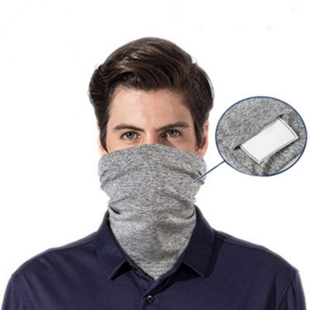 Kids-Gray-Head-Face-Neck-Gaiter-Tube-Bandana-Scarf-Cover--Carbon-Filters-For-Motorcycle-Racing-Outdo-1671435