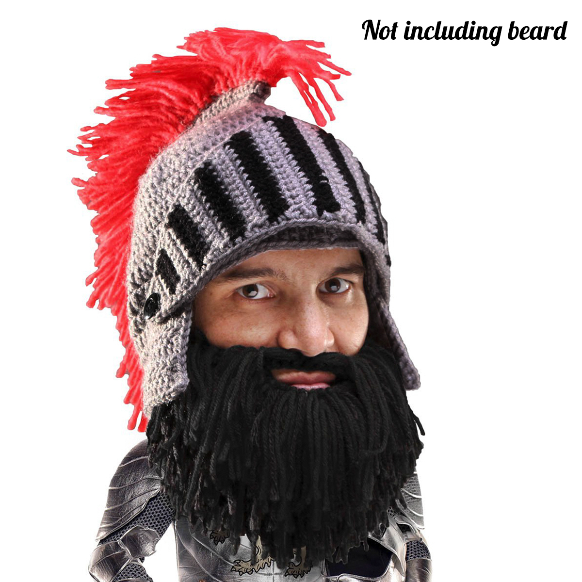 Mens-Winter-Crochet-Knit-Beanie-Hats-Roman-Knight-Helmet-Face-Mask-Ski-Cap-Party-1765709