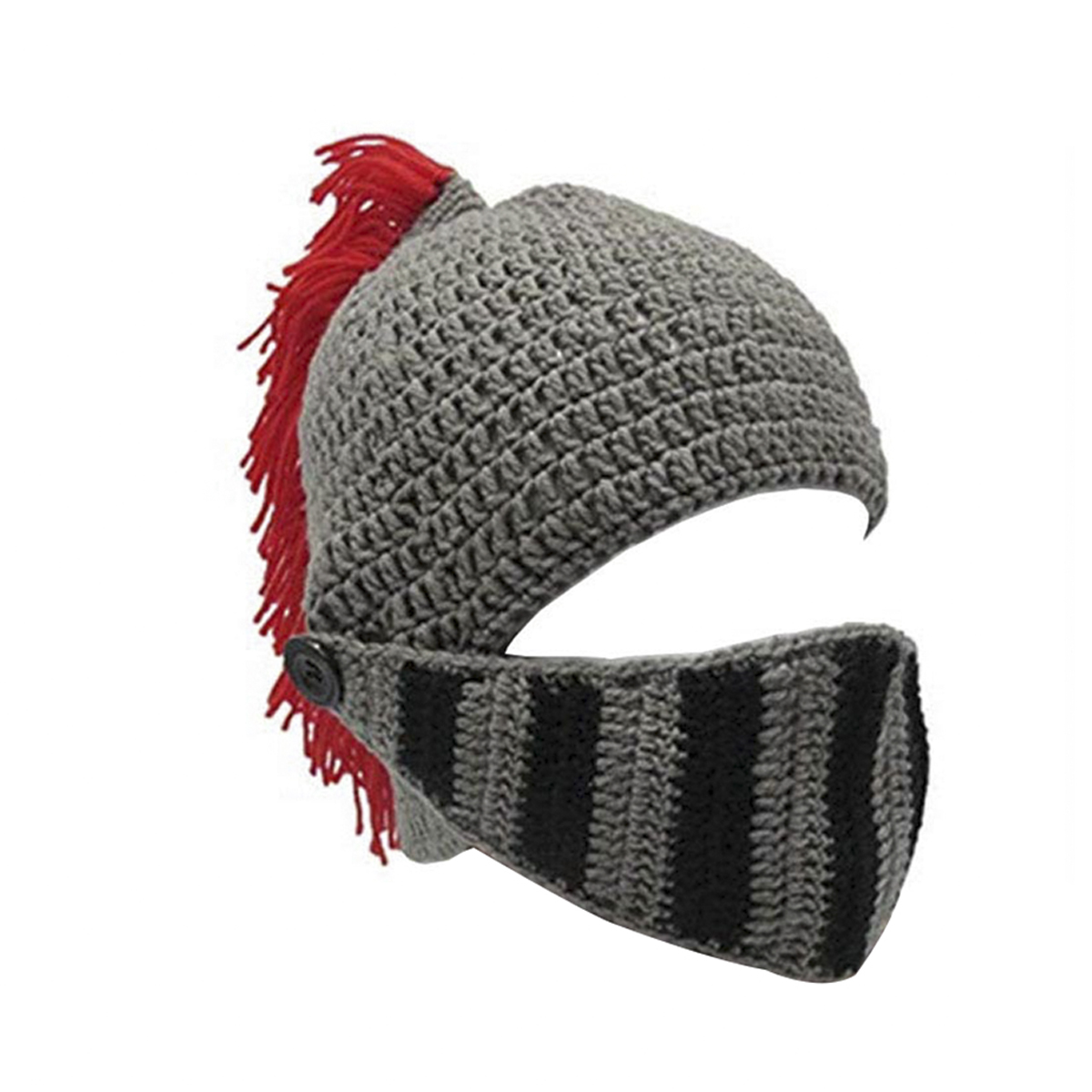 Mens-Winter-Crochet-Knit-Beanie-Hats-Roman-Knight-Helmet-Face-Mask-Ski-Cap-Party-1765709