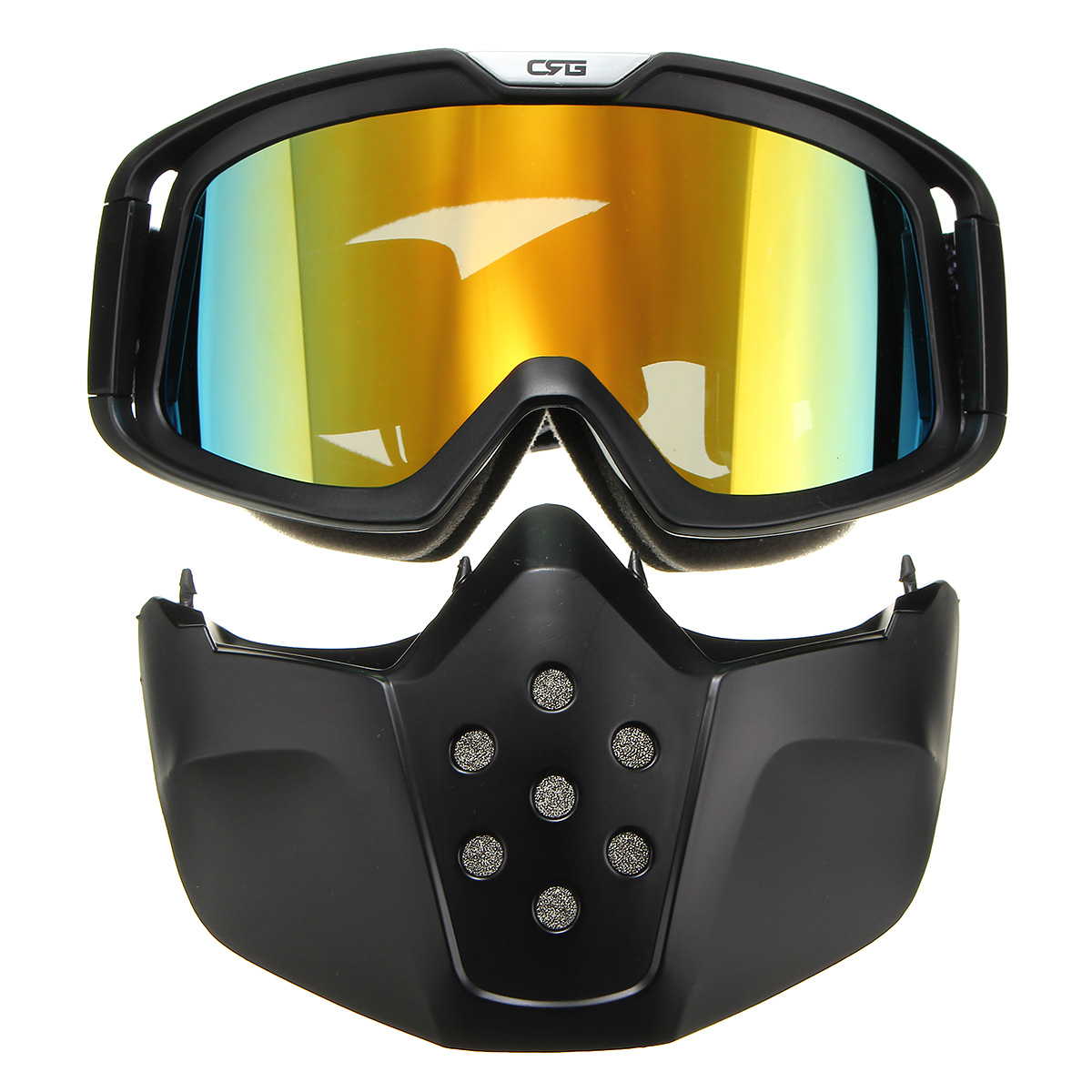 Motorcycle-Helmet-Yellow-Lens-Detachable-Goggles-Modular-Face-Mask-Shield-1113647