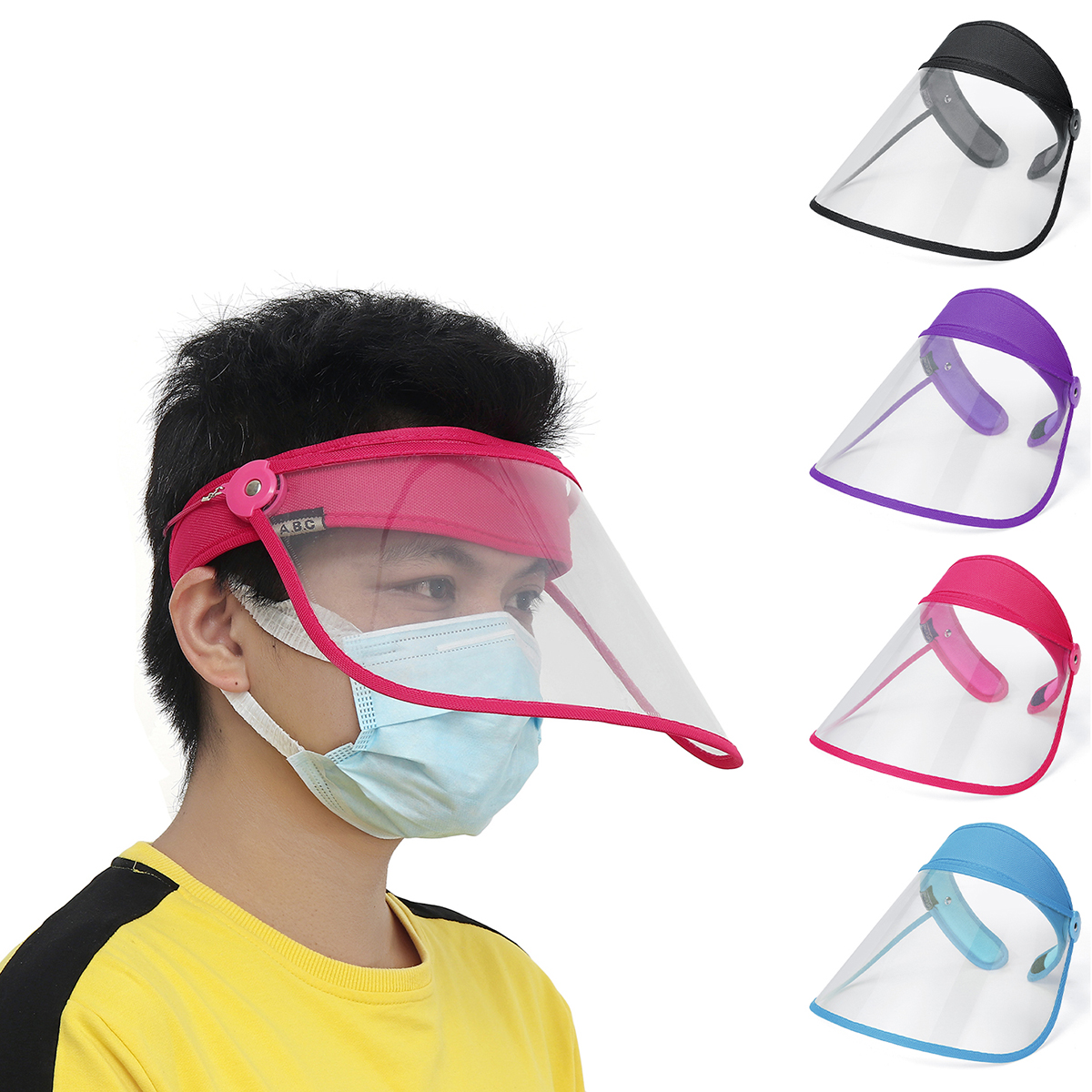 Motorcycle-Racing-Full-Face-Covering-Protective-Cap-Top-Hat-Shield-Anti-Visor-Anti-fog-Dust-Clear-1674798