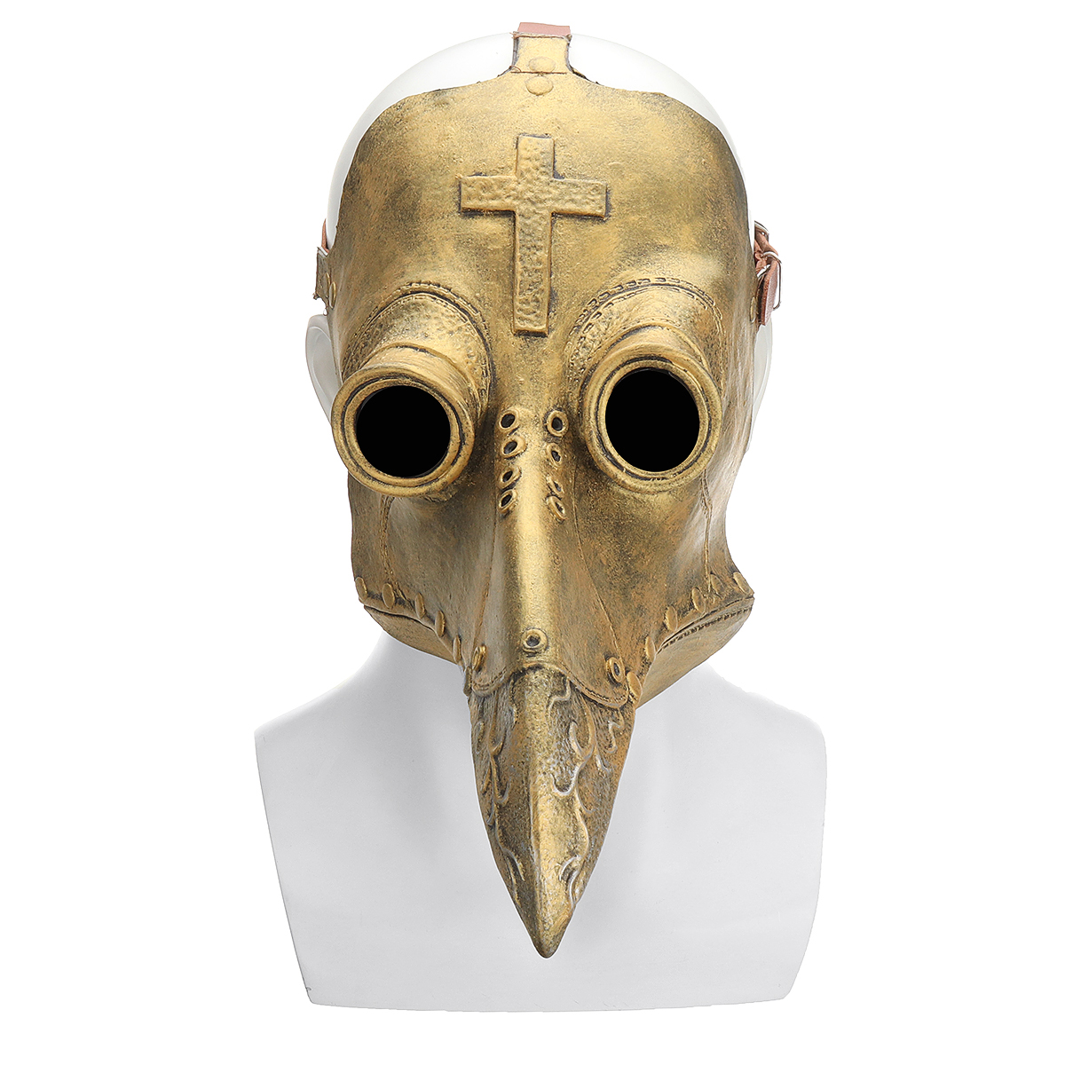 Plague-Doctor-Mask-Halloween-Costume-Bird-Long-Nose-Beak-PU-Leather-Steampunk-1826695
