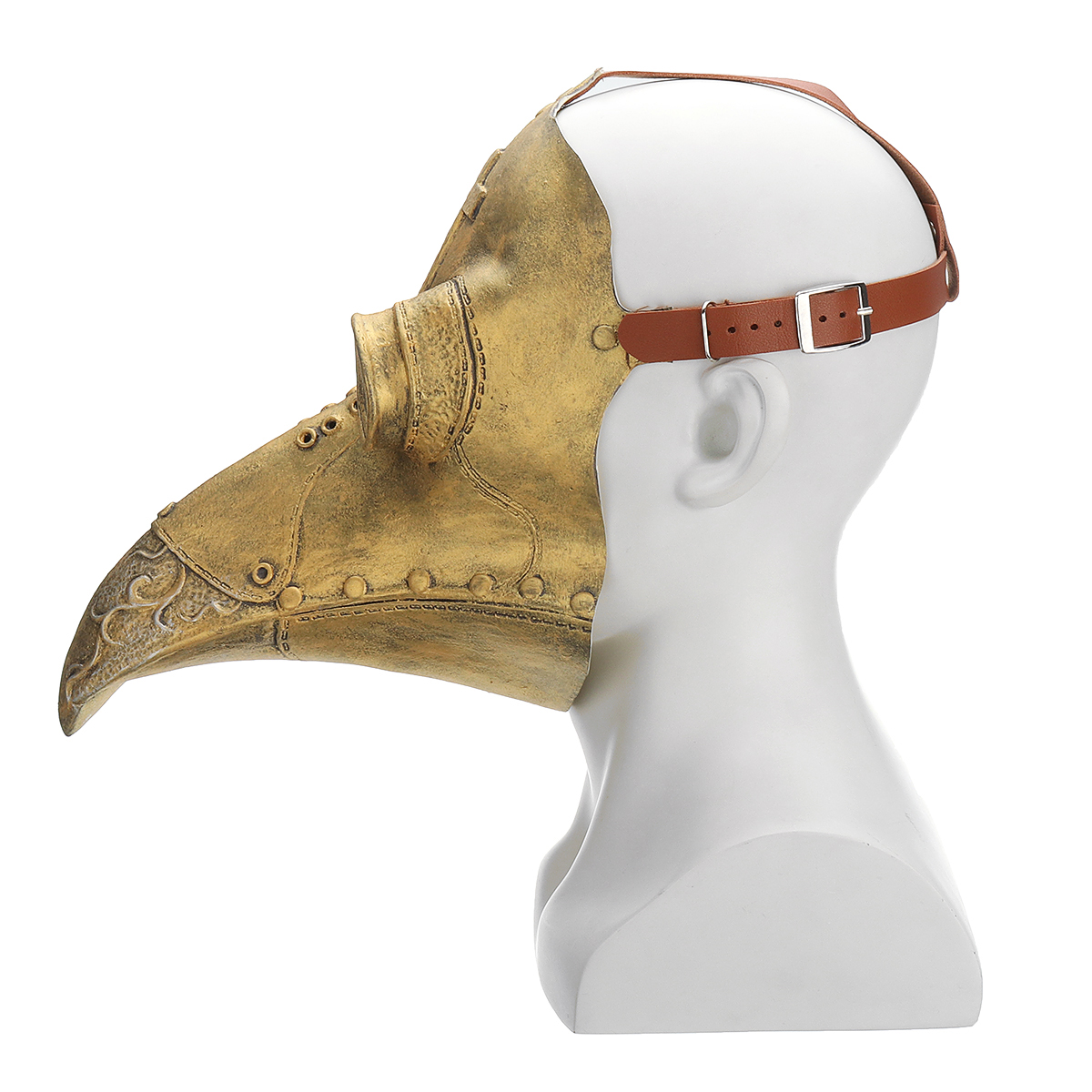 Plague-Doctor-Mask-Halloween-Costume-Bird-Long-Nose-Beak-PU-Leather-Steampunk-1826695