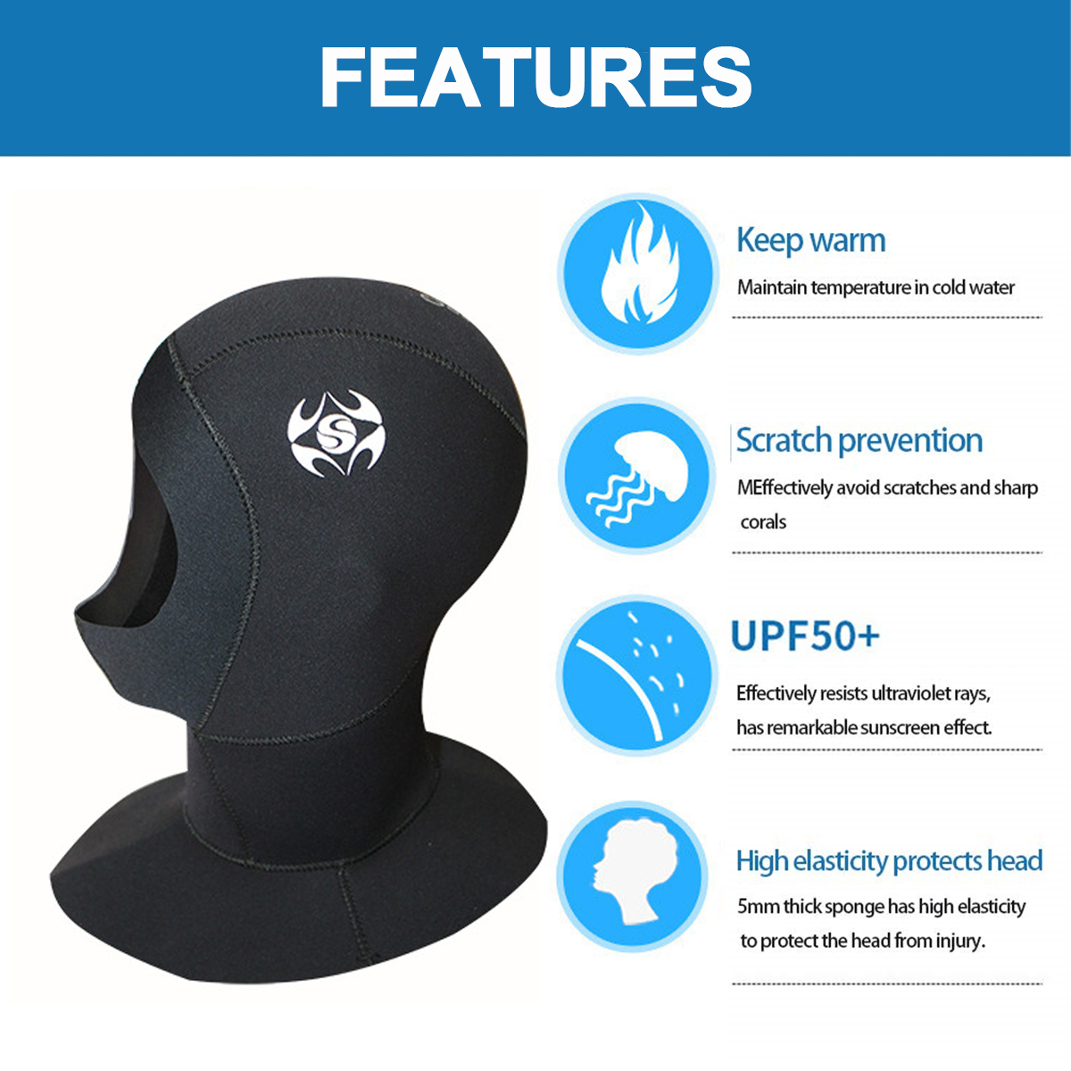 SLINX-3mm-Diving-Warm-Mask-Hood-Set-Neoprene-Scuba-Surfing-Snorkeling-1471131
