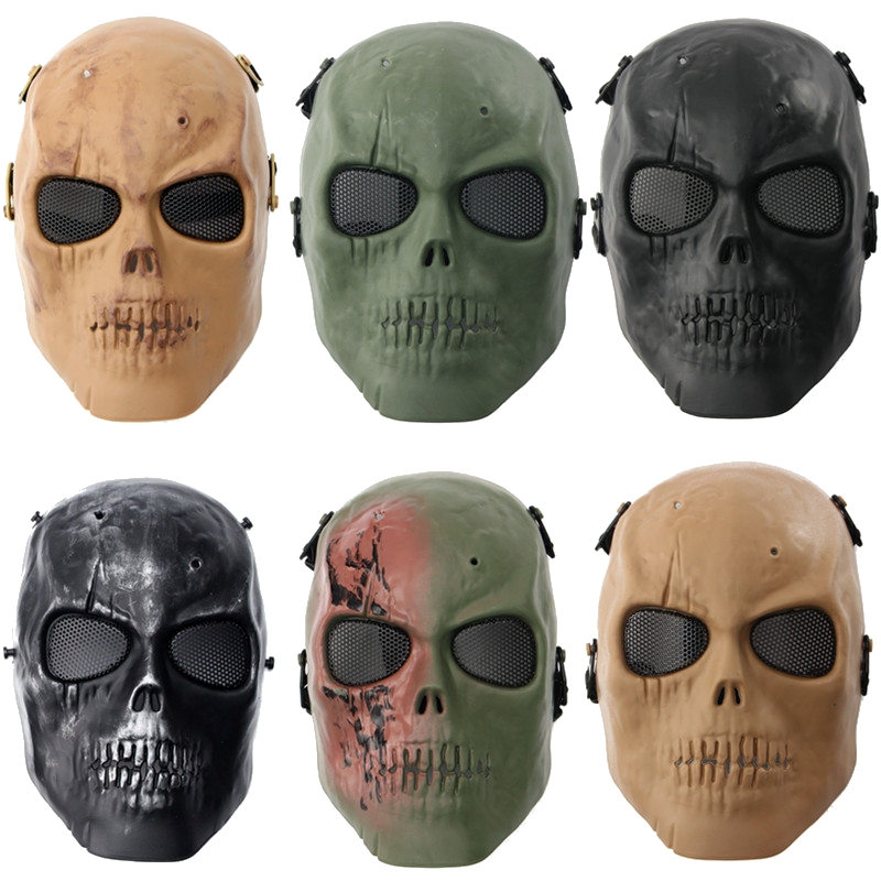 Tactical-Airsoft-Full-Face-Protective-Skull-Mask-Paintball-CS-War-Game-1167707