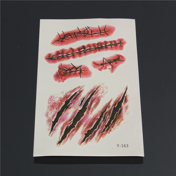 Waterproof-Terror-Wound-Blood-Scar-Temporary-Tattoo-Sticker-Halloween-Party-991390