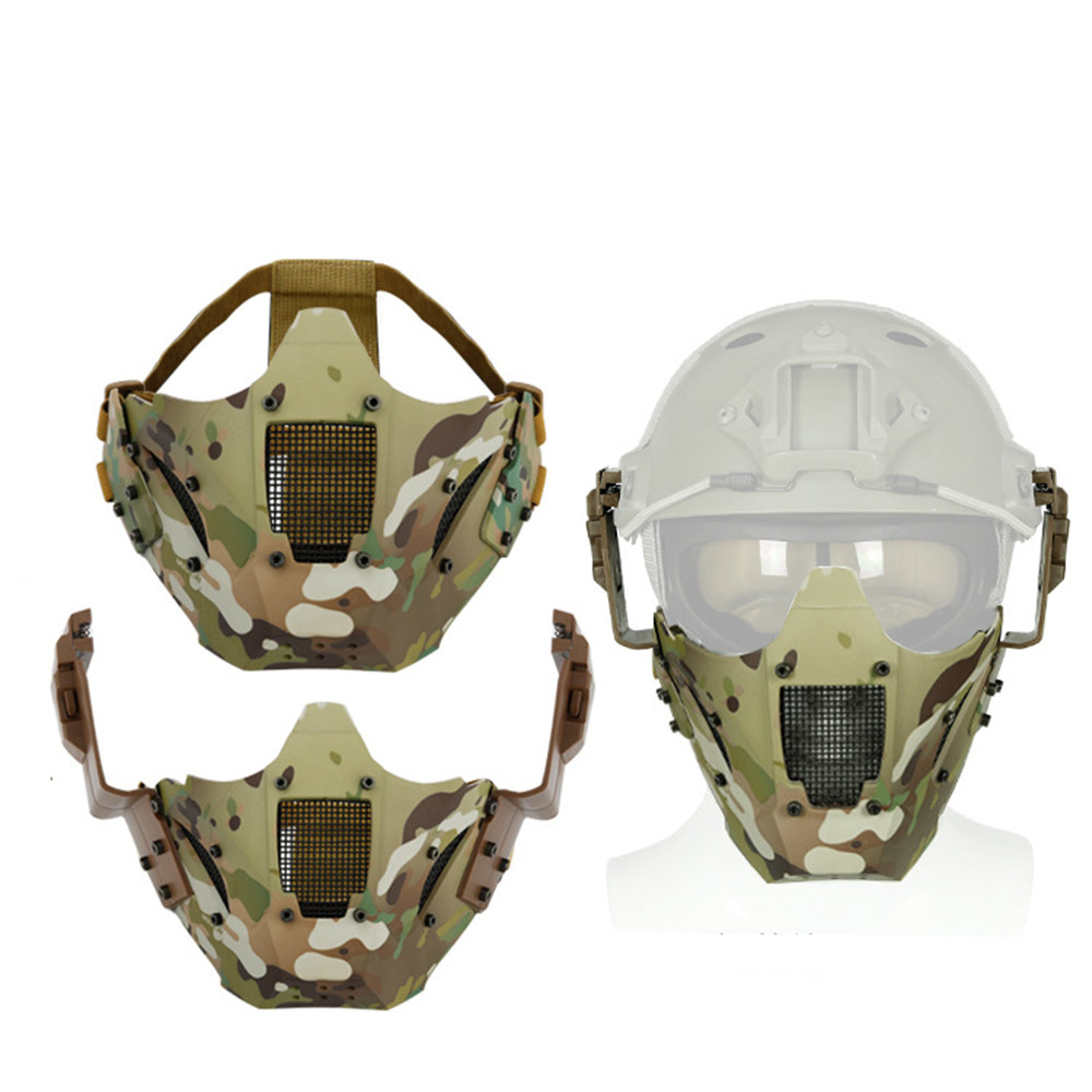 WoSporT-PDW-Mesh-Tactical-Half-Face-Mask-Iron-Warrior-Anti-shock-Breathable-Hunting-1458268