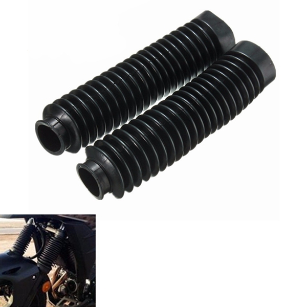 2Pcs-Universal-Motorcycle-Rubber-Front-Fork-Cover-Gaiters-Gators-Boots-1097661