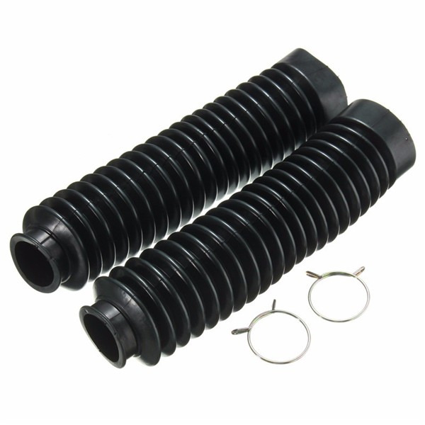 2Pcs-Universal-Motorcycle-Rubber-Front-Fork-Cover-Gaiters-Gators-Boots-1097661