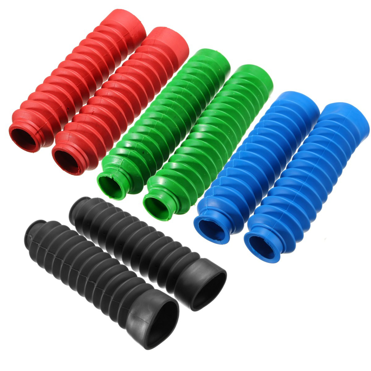 Pair-Motorcycle-Rubber-Front-Fork-Cover-Protector-Gaiters-Boot-Gaitor-4-Colors-1104217