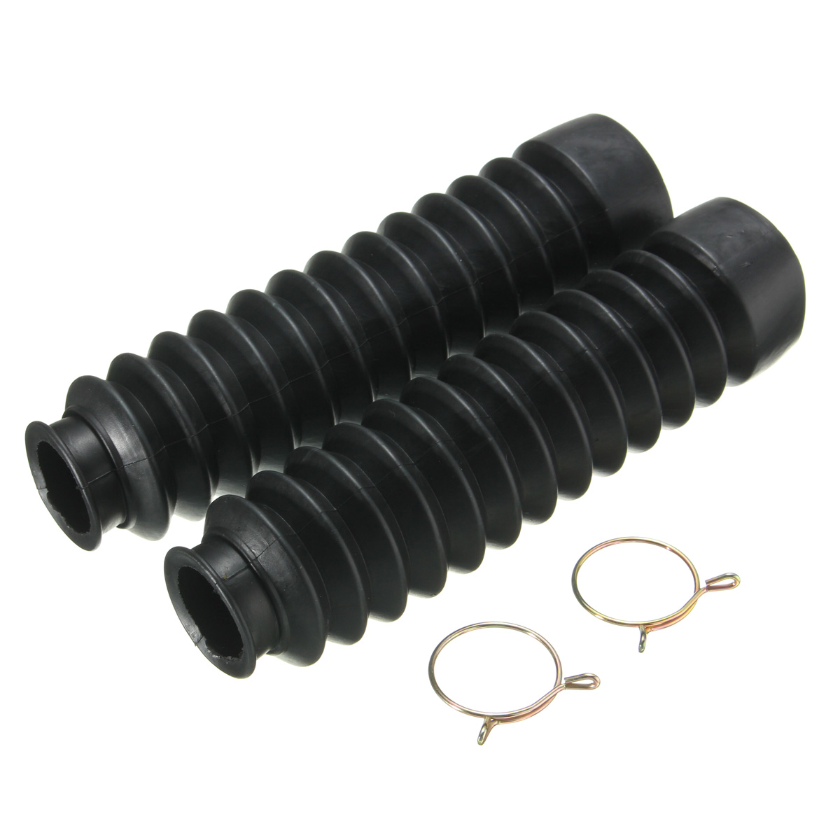 Universal-Motorcycle-Front-Fork-Rubber-Gaiters-Boots-Gaitor-Dust-Cover-1117959