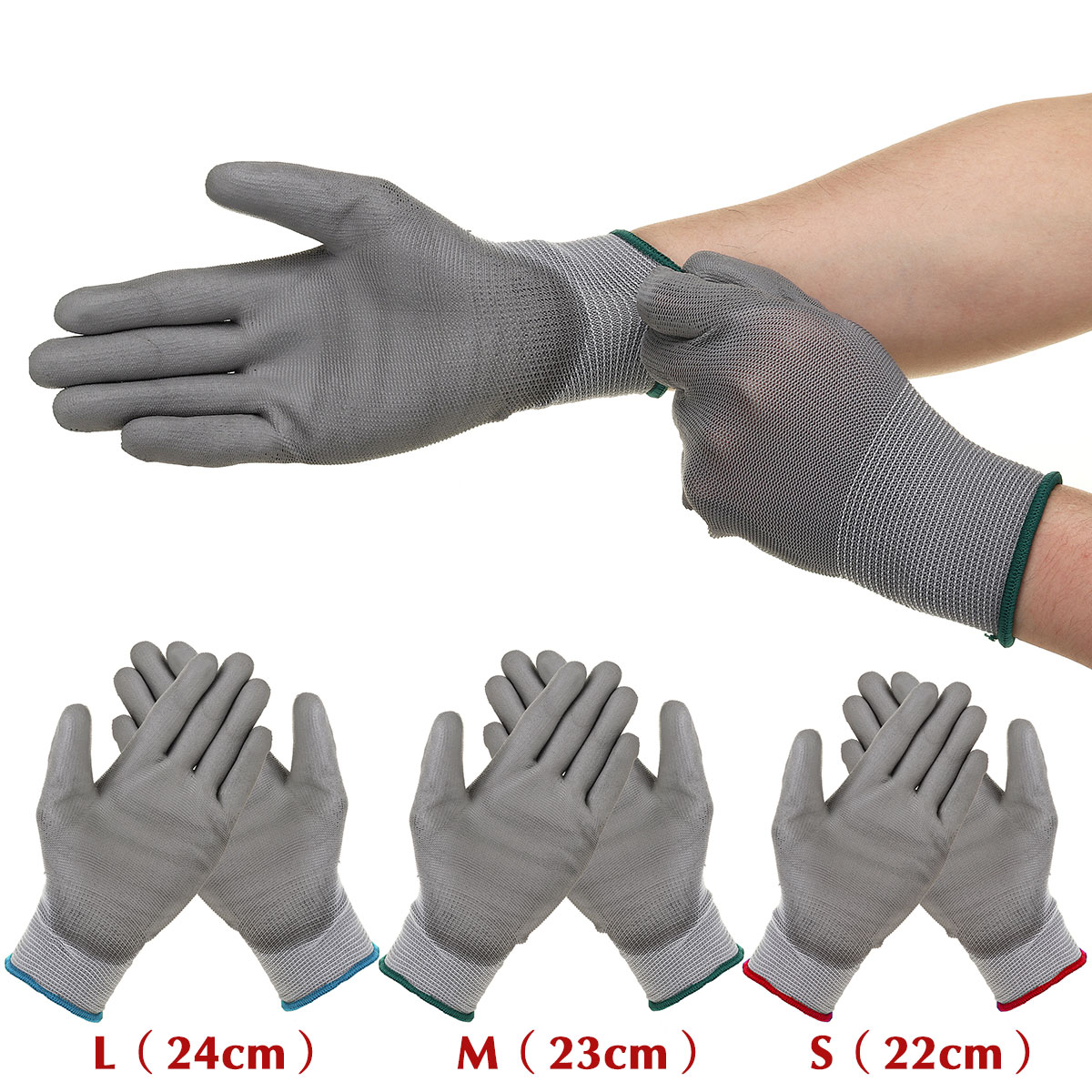 12-Pairs-Nylon-PU-Palm-Coated-Protectors-Works-Gloves-Motorcycle-Anti-Static-Replace-SML-1826293