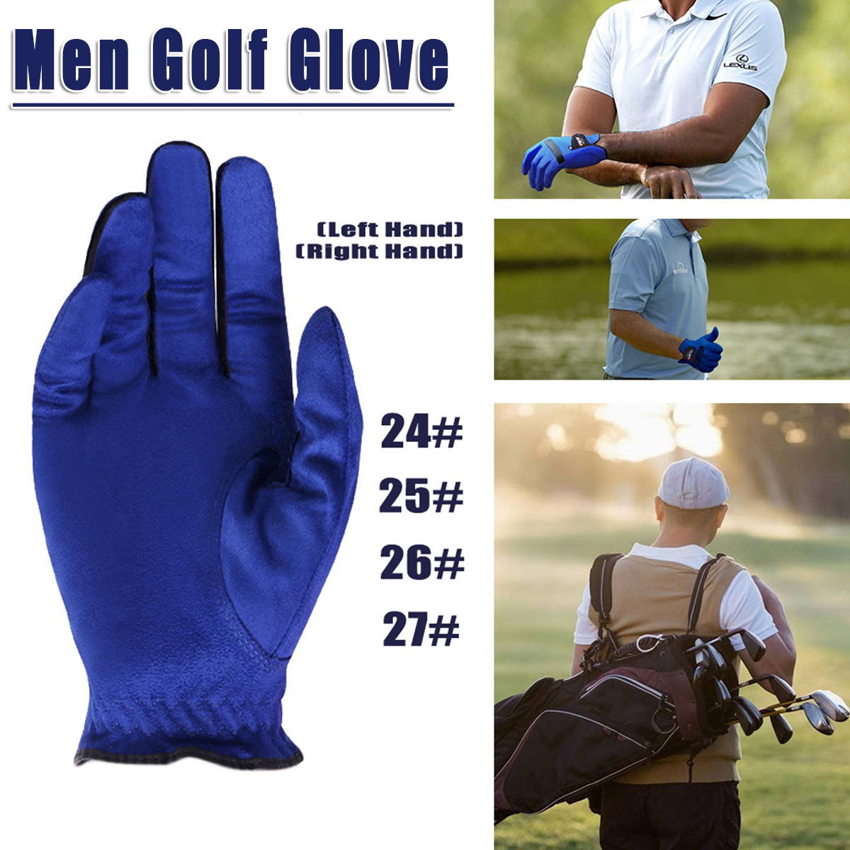 1PCS-RightLeft-Hand-Golf-Gloves-Sweat-Absorbent-Soft-Breathable-Multi-Size-1516139