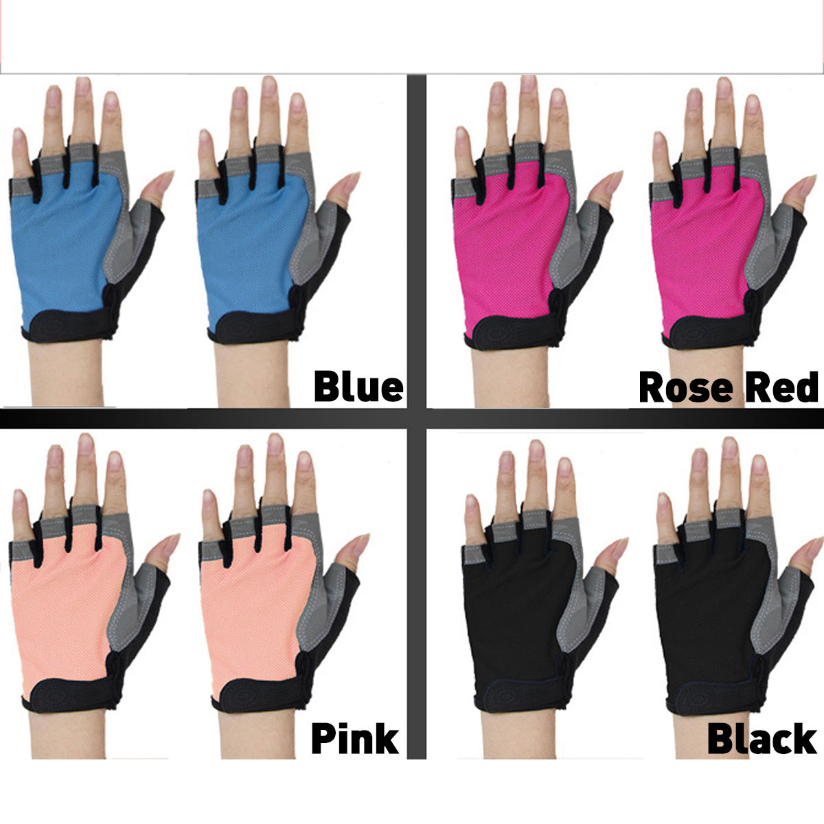 Cycling-Fingerless-Gloves-Women-Breathable-Anti-Skid-Half-Finger-Gloves-Workout-Gym-Weight-Lifting-S-1726595