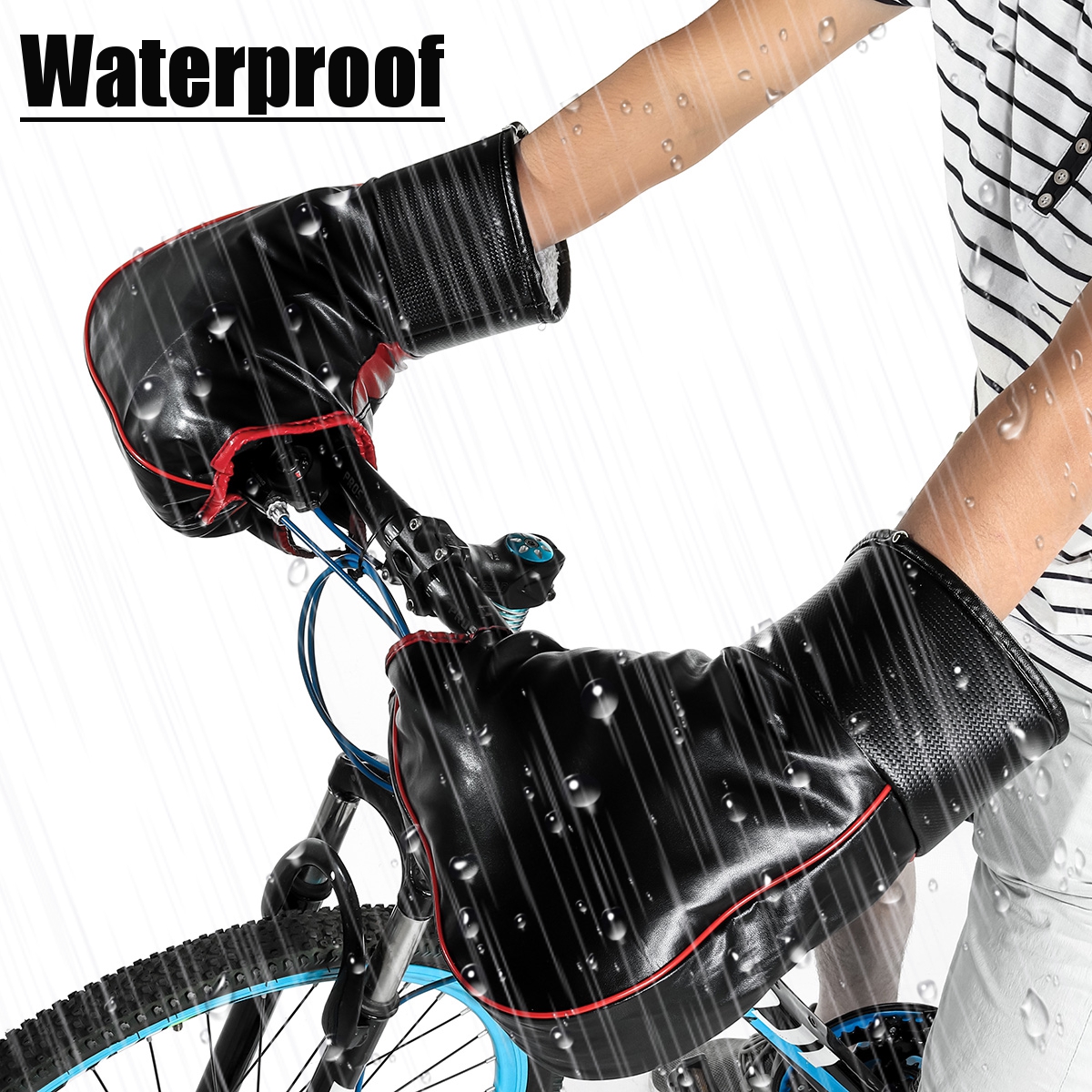 Handlebar-Muffs-Gloves-Waterproof-Winter-Motorcycle-PU-Leather-Thick-Warm-Cover-Black-1606977