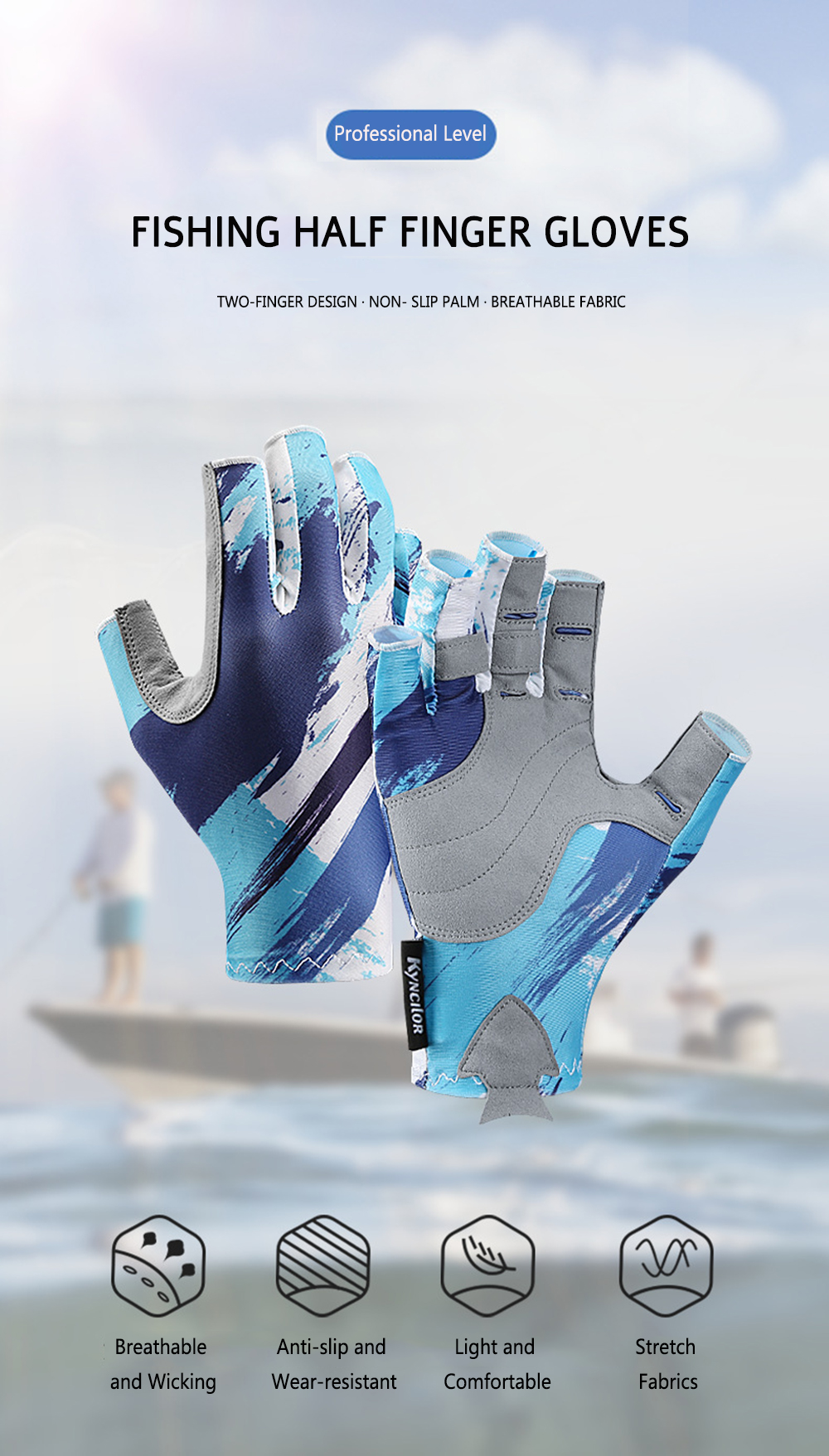 Kyncilor-Riding-Half-Finger-Gloves-Fingerless-Outdoor-Sports-UV-Protection-Breathable-Fishing-For-Bo-1723264