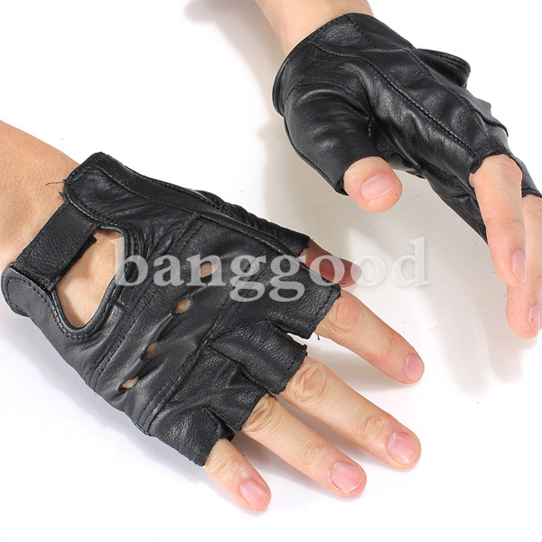 Medium-Fingerless-Leather-Motorcycle-Glove-Vented-Cowhide-Multi-use-74699