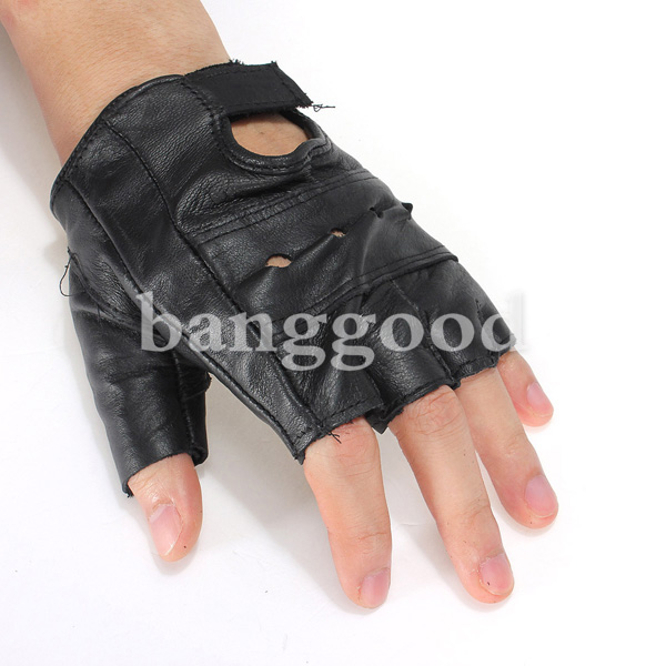 Medium-Fingerless-Leather-Motorcycle-Glove-Vented-Cowhide-Multi-use-74699