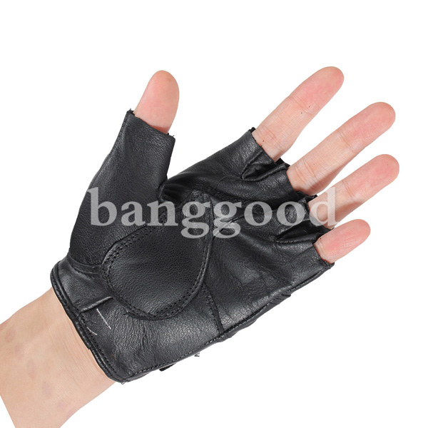 Medium-Fingerless-Leather-Motorcycle-Glove-Vented-Cowhide-Multi-use-74699