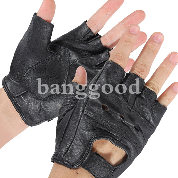 Medium-Fingerless-Leather-Motorcycle-Glove-Vented-Cowhide-Multi-use-74699