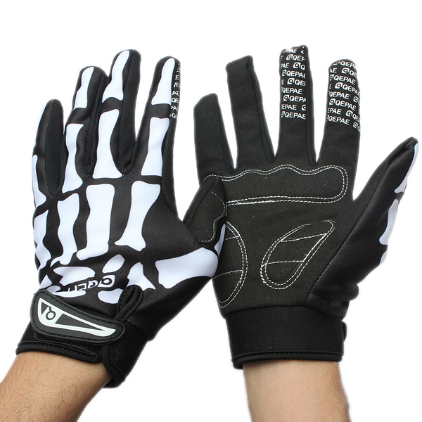 Motorcycle-Racing-Biker-Full-Finger-Gloves-Skeleton-Skull-Bone-919376