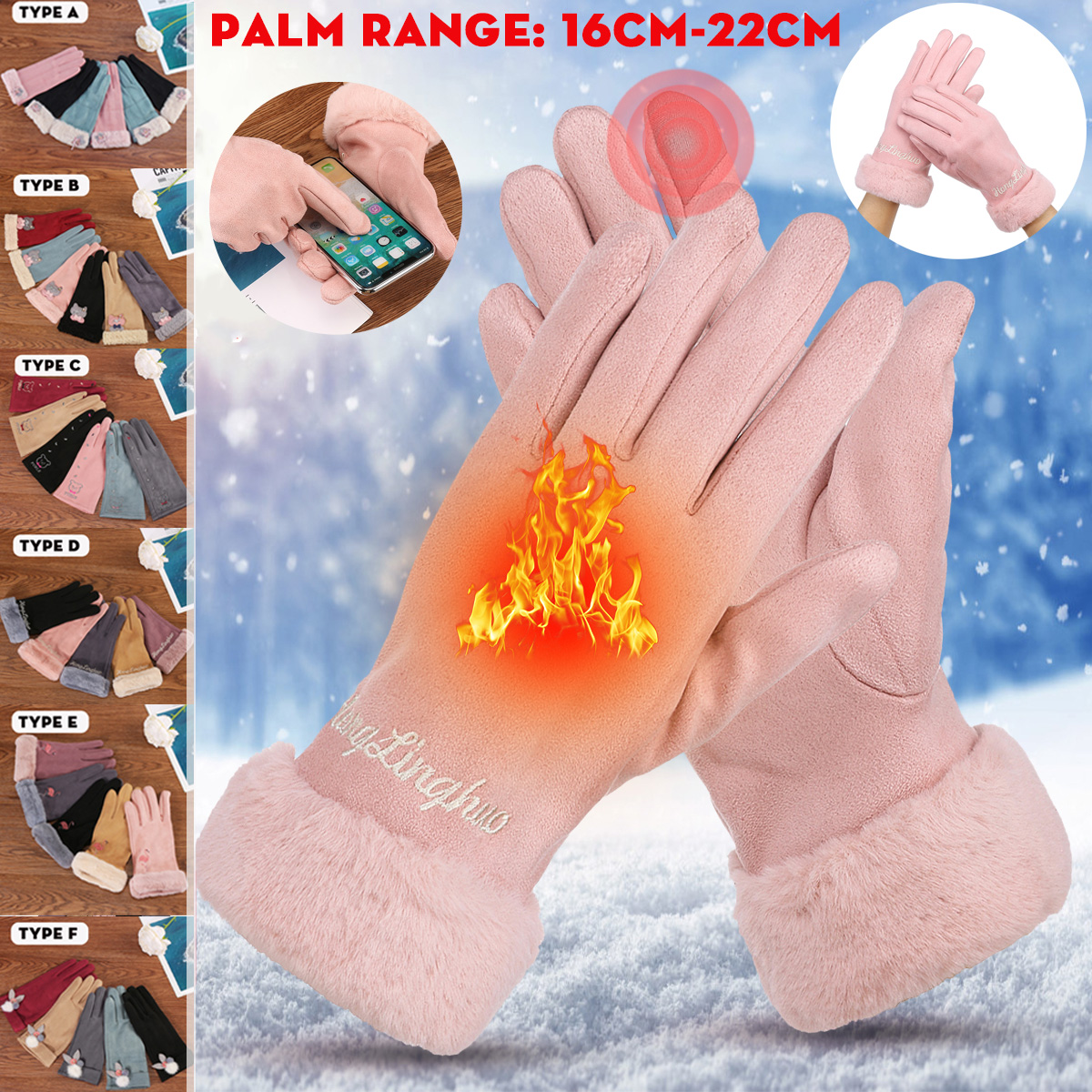 Pair-Warm-Female-Women-Winter-Gloves-Touch-Screen-Outdoor-Windproof-Motorcycle-Full-Finger-1631880
