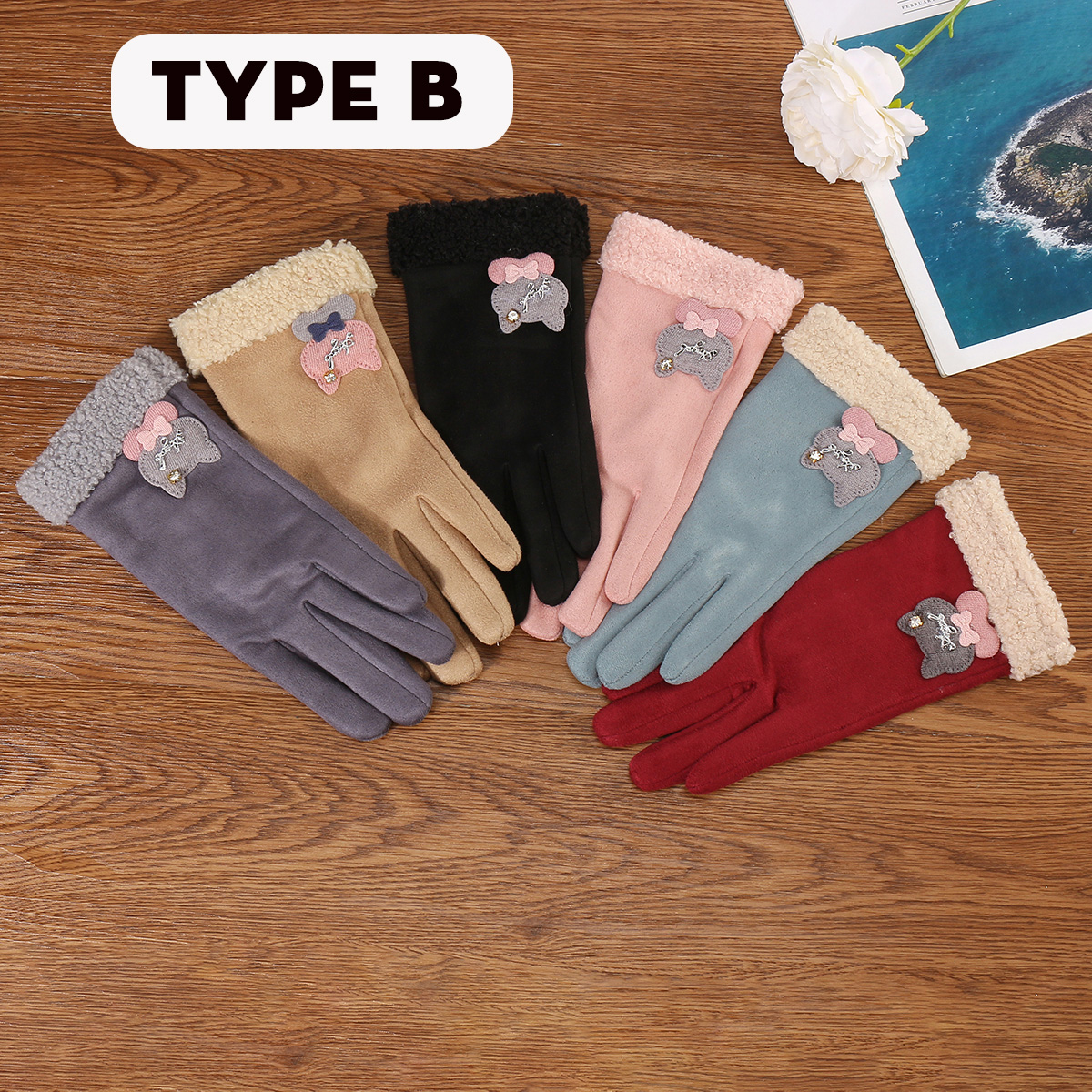Pair-Warm-Female-Women-Winter-Gloves-Touch-Screen-Outdoor-Windproof-Motorcycle-Full-Finger-1631880