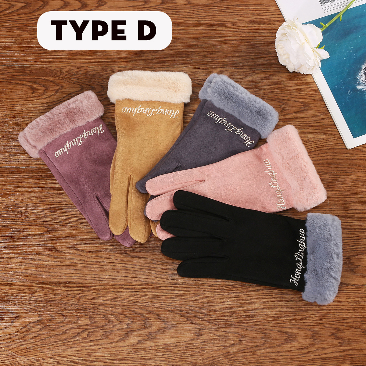 Pair-Warm-Female-Women-Winter-Gloves-Touch-Screen-Outdoor-Windproof-Motorcycle-Full-Finger-1631880