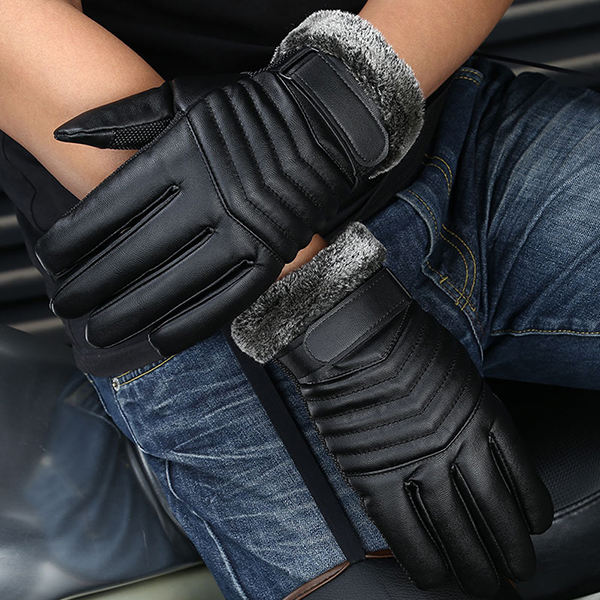Thickened-Tough-Screenn-PU-Gloves-Riding-Racing-Skiing-Fishing-Motorcycle-Mountain-Bike-Black-1122089