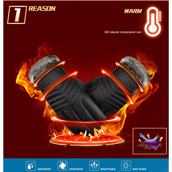 Thickened-Tough-Screenn-PU-Gloves-Riding-Racing-Skiing-Fishing-Motorcycle-Mountain-Bike-Black-1122089