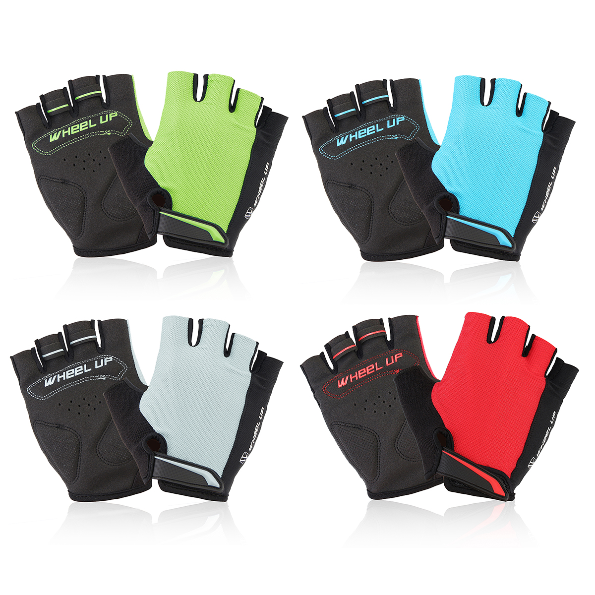 Universial-Motorcycle-Riding-Half-Fingers-Fingerless-Gloves-Size-M-1181967