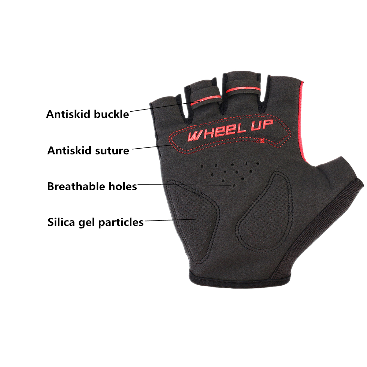 Universial-Motorcycle-Riding-Half-Fingers-Fingerless-Gloves-Size-M-1181967