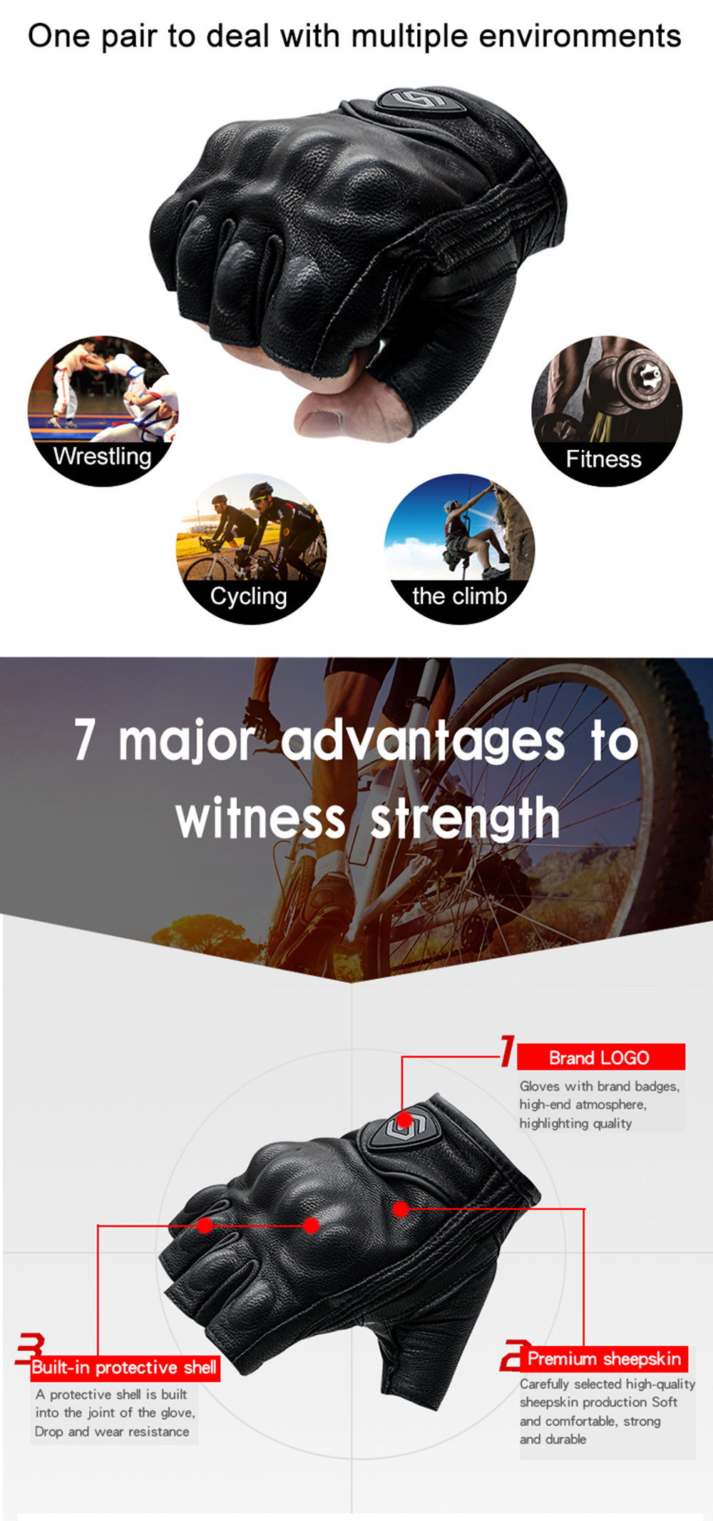 WUPP-Motorcycle-Half-Finger-Leather-Riding-Gloves-Breathable-Off-Road-Racing-Sport-Black-Fingerless--1726805