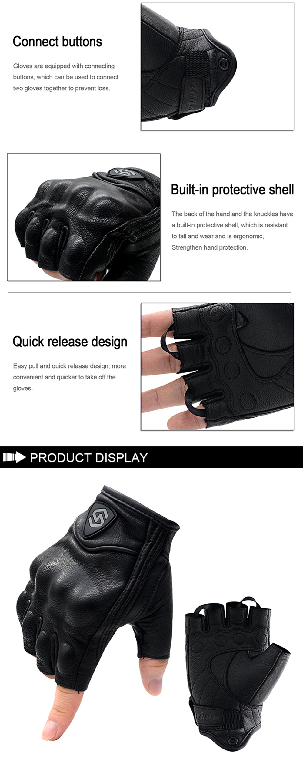 WUPP-Motorcycle-Half-Finger-Leather-Riding-Gloves-Breathable-Off-Road-Racing-Sport-Black-Fingerless--1726805