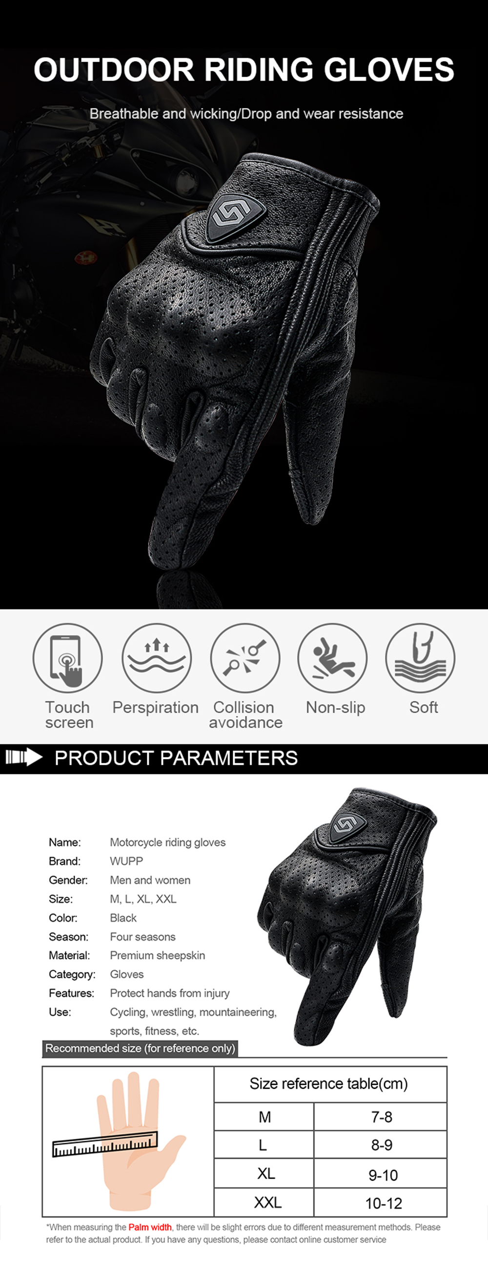 WUPP-Motorcycle-Riding-Full-Finger-Gloves-Leather-Touch-Screen-Off-Road-Racing-Outdoor-Sport-With-Ho-1726818
