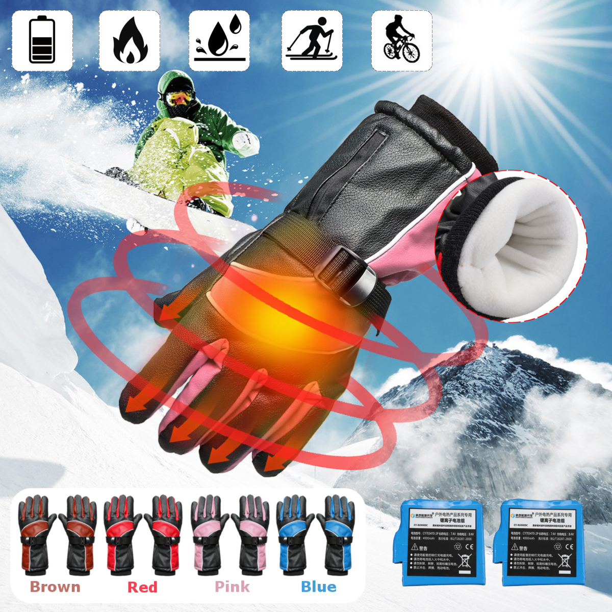 Waterproof-4000mah-Rechargable-Electric-Heated-Motorcycle-Gloves-With-Thicken-Velvet-1404268