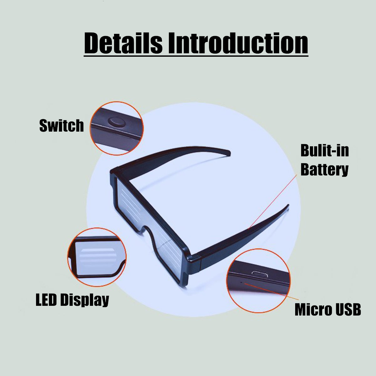 8-Modles-LED-Party-Glasses-Goggles-Futuristic-Eyes-Shield-Flat-Top-Shape-Frame-Mirrored-5-Colors-1483850