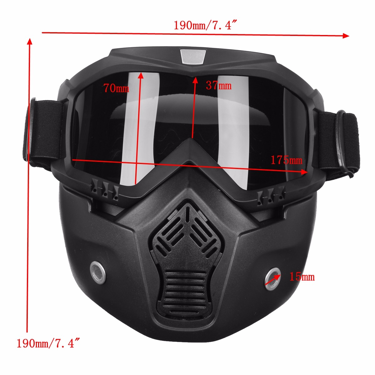 Detachable-Modular-Helmet-Face-Mask-Shield-Goggles-Gray-Lens-Motorcycle-Bike-1123238