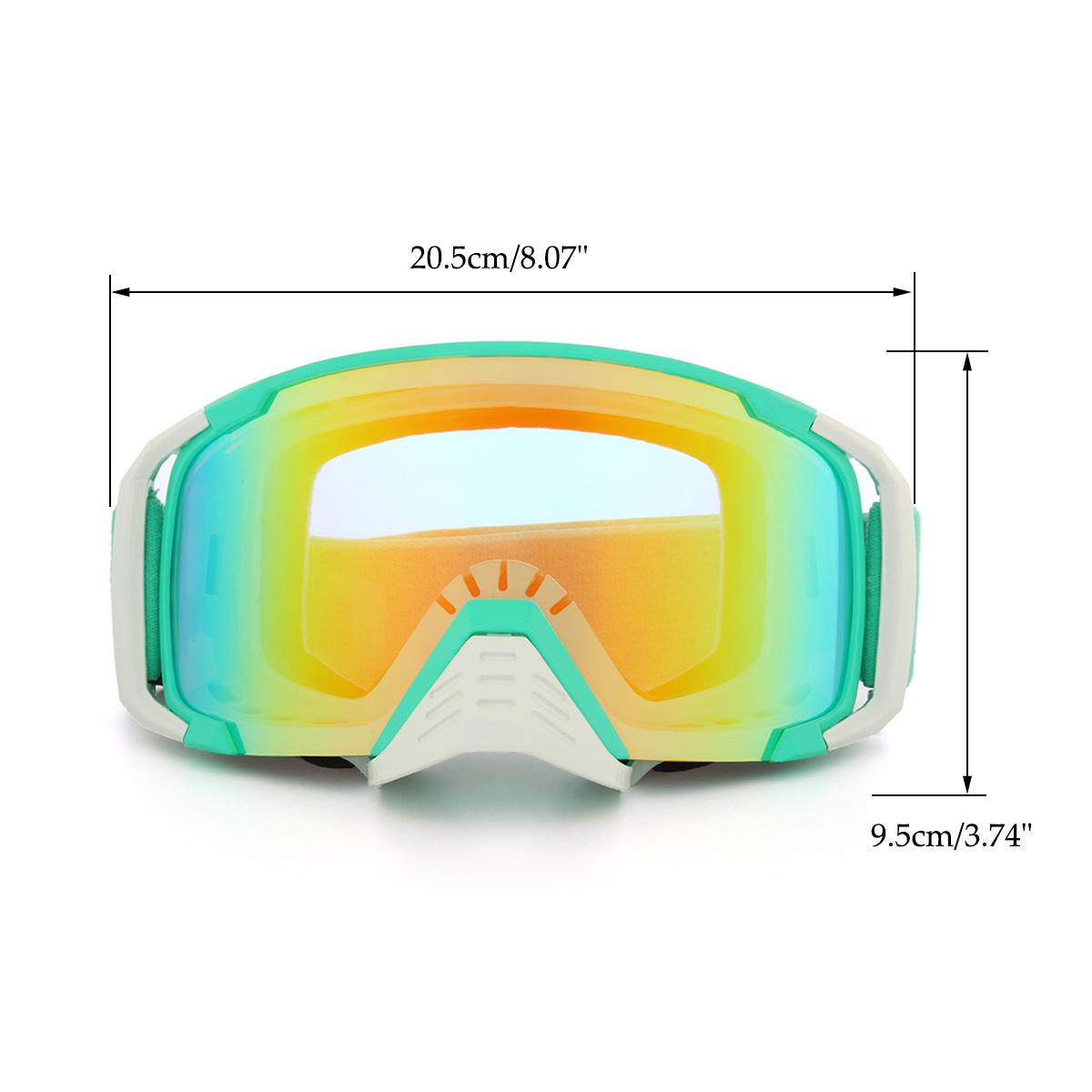 Motorcycle-Anti-Fog-Dumb-Goggles-Snowmobike-SKI-Lens-Spherical-green-Frame-1254107