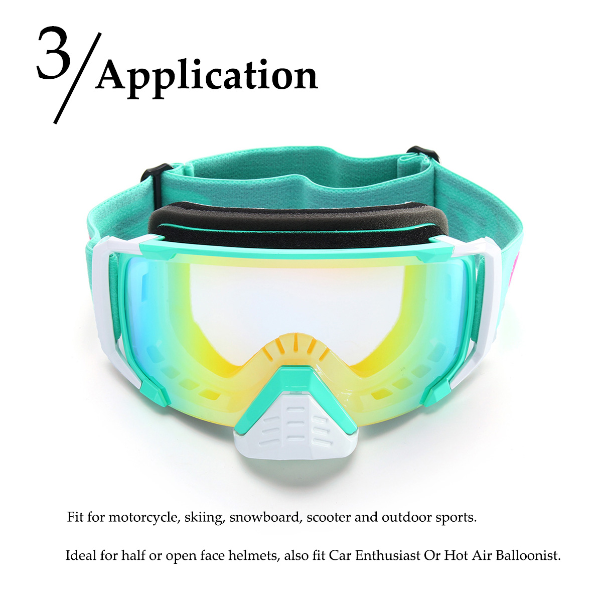 Motorcycle-Anti-Fog-Dumb-Goggles-Snowmobike-SKI-Lens-Spherical-green-Frame-1254107