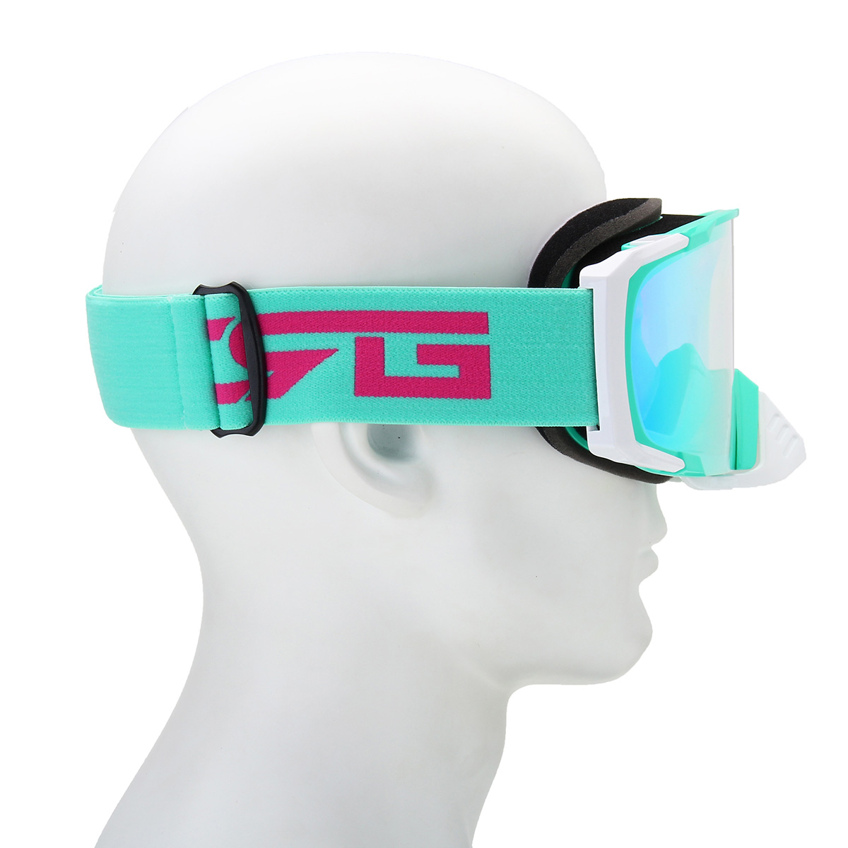 Motorcycle-Anti-Fog-Dumb-Goggles-Snowmobike-SKI-Lens-Spherical-green-Frame-1254107