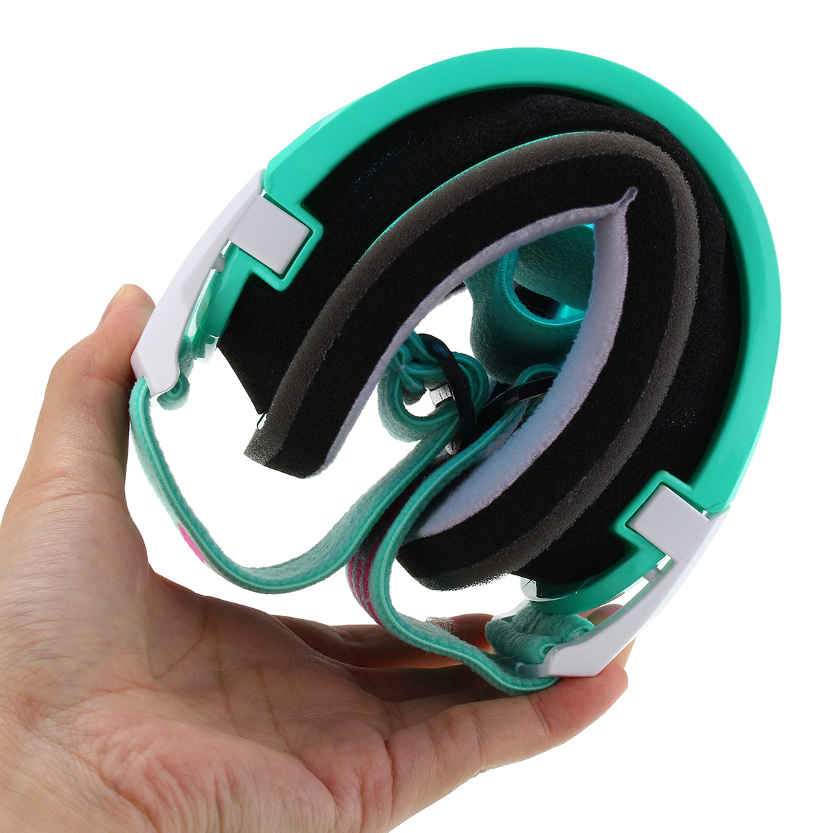Motorcycle-Anti-Fog-Dumb-Goggles-Snowmobike-SKI-Lens-Spherical-green-Frame-1254107