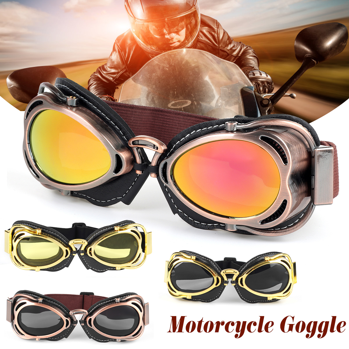 Motorcycle-Goggle-Sunglasses-Scooter-Aviateur-Vintage-Glasses-Motocross--ATV-1693883